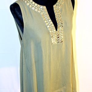 SALE‼️ Michael Kors Sleeveless Blouse, Green, Sz M